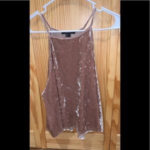 Women’s Cropped Forever 21 Velvet Tank Top